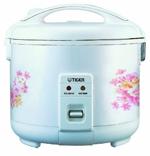 Tiger JNP-1500-FL 8-Cup (Uncooked) Rice Cooker and Warmer, Floral White