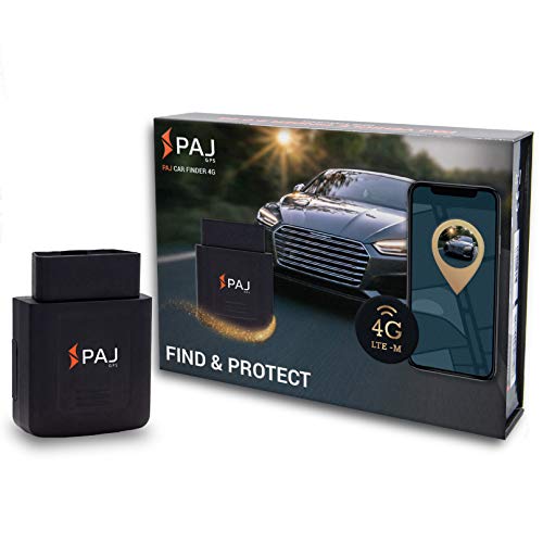 PAJ GPS CAR Finder 4G LTE OBD II Tracker  Real Time Tracking Device for Cars, Trucks & More, Car Tracking with Alarm Notifications on Location, Speed Monitoring, Permanent Battery via OBD2 Plug