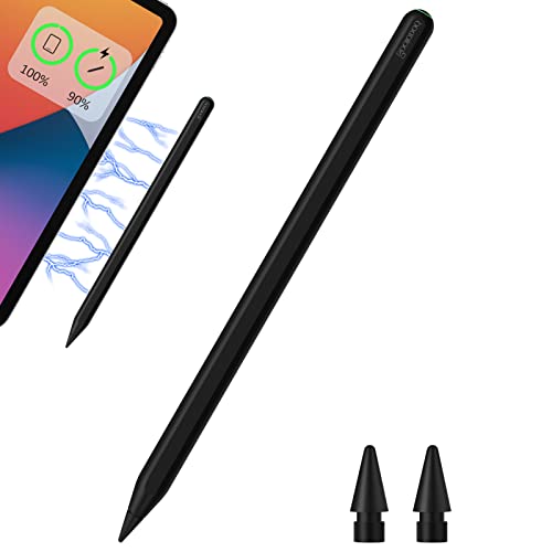 Wireless Charging Stylus Pen for iPad,GOOJODOQ GD13 iPad Pencil 2nd Gen with Tilt Palm Rejection & Bluetooth Magnetic,Compatible with Apple iPad Pro 12.9/11 in, iPad Air 5th/4th Gen, iPad Mini 6th Gen