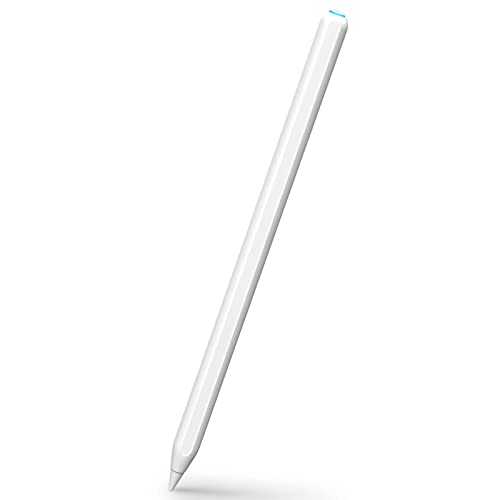 Stylus Pen for iPad with Magnetic Wireless Charging and Tilt Sensitive Palm Rejection, iPad Pencil 2nd Gen Compatible with iPad Pro 11 in 1/2/3/4, iPad Pro 12.9 in 3/4/5/6, iPad Air 4/5, iPad Mini 6