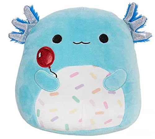 Squishmallows Official Kellytoy Plush 8 Inch Squishy Soft Plush Toy Animals (Clutch Axolotl (with Balloon))