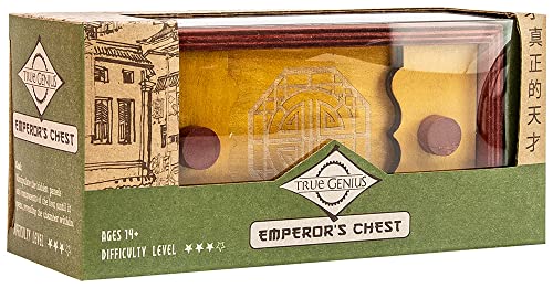 Emperor's Chest Gift Box Puzzle Brain Teaser Box That Holds Gift Cards, Money, Artfully Crafted Wooden Puzzle