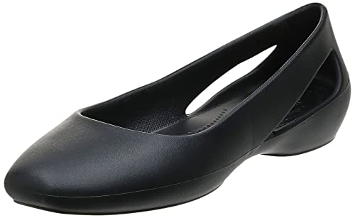 Crocs Women's Sloane Flats Ballet, Black, 5