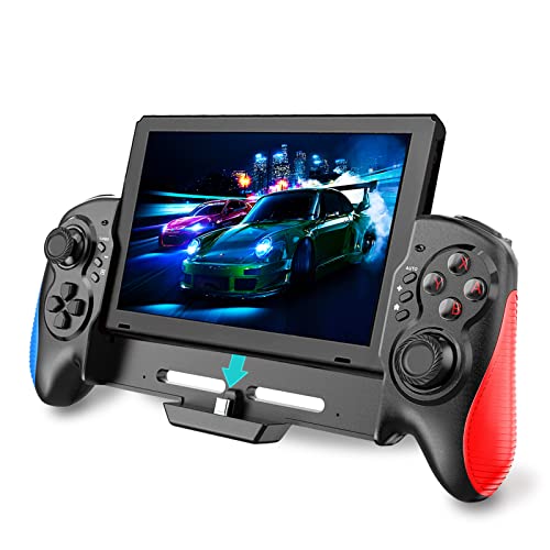 Tingkengse Switch Controller for Nintendo Switch/OLEDOne-Piece Joypad Switch Pro Controller for Handheld Mode Ergonomic Design With 6-Axis Gyro Dual Motor Vibration