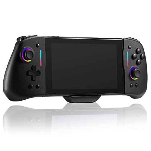 Wired Joypad Switch Controllers for Switch, Switch Controller Joypad Replacement Controller for Handheld Mode with 8 Colors Adjustable LED/Back Map Button/Turbo/Motion Control (Connect via Type-C)