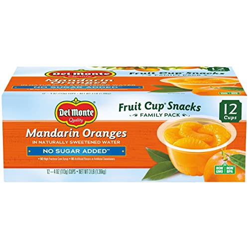 Del Monte, Mandarin Oranges No Sugar Add, 4 Ounce (Pack of 12)