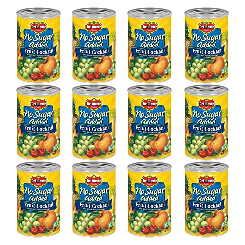 DEL MONTE No Sugar Added Fruit Cocktail, Canned Fruit, 12 Pack, 14.5 oz Can