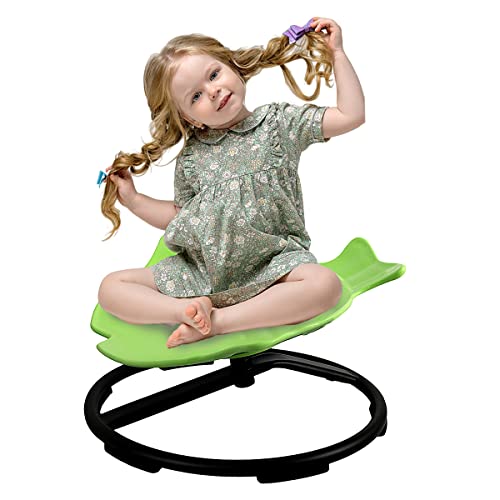 Kids Swivel Chair, Sensory Toys Chair for Kids, Spinning Chair Wobble Chair Kids Balance Toys, Balance Physical Therapy Equipment, Training Body Coordination, Science Toy for Kids Age 3-9 (Green)