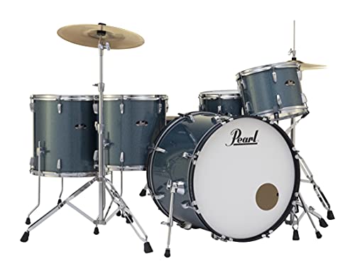 Pearl Roadshow 5 Piece Complete Rock Kit Drum Set with Hardware and Cymbals (RS525WFC/C703)