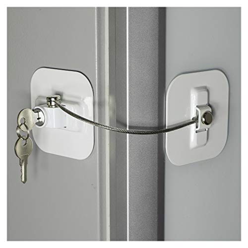 Refrigerator Door Locks, Fridge Lock with Keys, File Drawer and Child Safety Cabinet Lock with Strong Adhesive