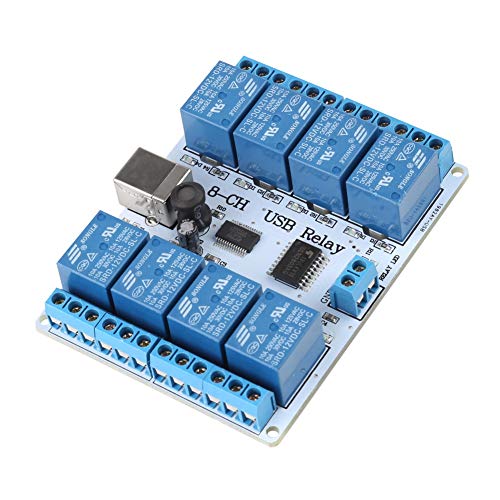 8 Channel 12VDC Type B Relays Plug in Relays USB Relay Board Module USB Relay Controller for Automation Robotics