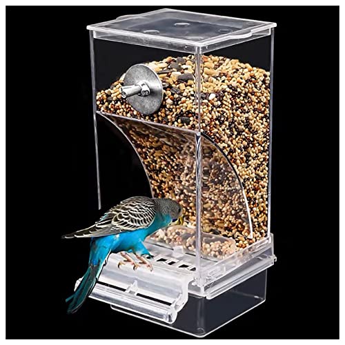Automatic Bird Cage Feeder Acrylic for Small and Medium Lovebirds Parakeets