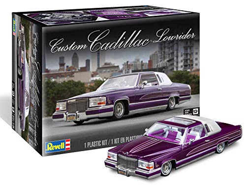 Revell 85-4438 Custom Cadillac Lowrider Model Car Kit 1:25 Scale 110-Piece Skill Level 5 Plastic Model Building Kit , Purple