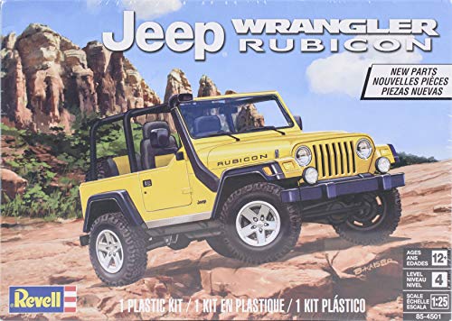 REVELL USA, LLC Plastic Model KIT, Jeep Wrangler Rubicon,12 years old and up Yellow
