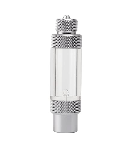 Clscea CO2 Bubble Counter with Check Valve for CO2 Generator Regulator Planted Aquarium Aluminum Alloy Silver