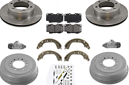 Replacement Part For 99-03 Tacoma 4 Wheel Drive 6 Lug Front & Rear Brake Kit W/Wheel Cylinders