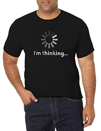 Hanes Mens Short Sleeve Graphic T-shirt Collection, I'm Thinking, Medium