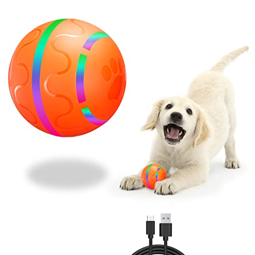 Belobill Interactive Dog Ball Toys, Wicked Ball, Durable Motion Activated Automatic Rolling Ball Toys, Jumping Activation Ball for Puppy/Small/Medium Dogs, USB Rechargeable