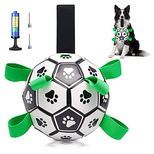 LOTMIAI Dog Soccer Ball Toy Pet Interactive Ball for Indoor Outdoor, Puppy Birthday Gifts Durable, Funny Dog Water Toy | Yard Game Toy to Keep Them Busy for Small Medium Dogs