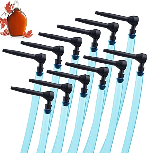 12 Set Maple Syrup Tree Tapping Kit, Plastic Maple Syrup Taps Maple Sugaring Supplies, Maple Tree Tap Kit Maple Syrup Tree Tapping Spiles Sprouts Collecting Kit for Maple Birch Syrup Supplies