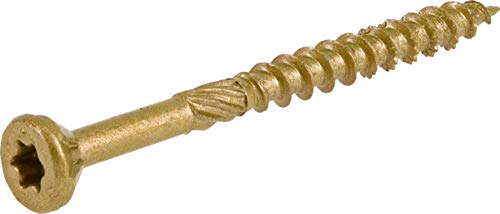 Power Pro 967775 Wood Screws, #8 x 2", Premium Outdoor Deck Screws, Rust Resistant, Epoxy Coated Bronze, 3000pcs Box