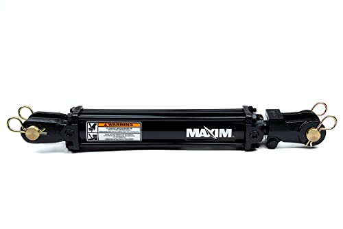 Maxim TC Double Acting Hydraulic Tie Rod Cylinder - 2 Bore Hydraulic Cylinder - Tie-Rod Cylinder for Double Acting Applications - 2 Bore, 8 Stroke, 2500 PSI, 18.25'' Retracted - 3/8 NPT Ports