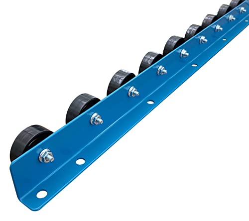 Conveyor Rails, 5' Flow Rail with Plastic Skate Wheels, T2 Style