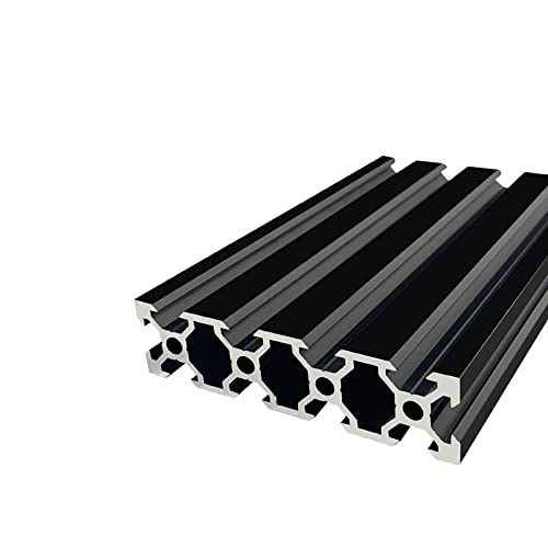 Coavoo 2080 Aluminum Extrusion 78.74 inch / 2000mm Length V Slot Black 1 Pack, Extruded Aluminum 20mm x 80mm 20 Series V Type Profiles Anodized European Standard Linear Rail Frame 1Pcs