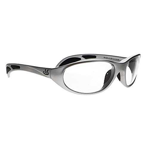 ATTENUTECH Lead Glasses, X-Ray Radiation Eye Protection.75mm Pb, Lightweight, Soft Grip Temple Bars (Silver)