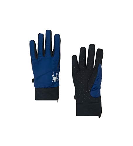 Spyder Women's Solitude Hybrid Glove, Blue Depths/Black/Black, Medium
