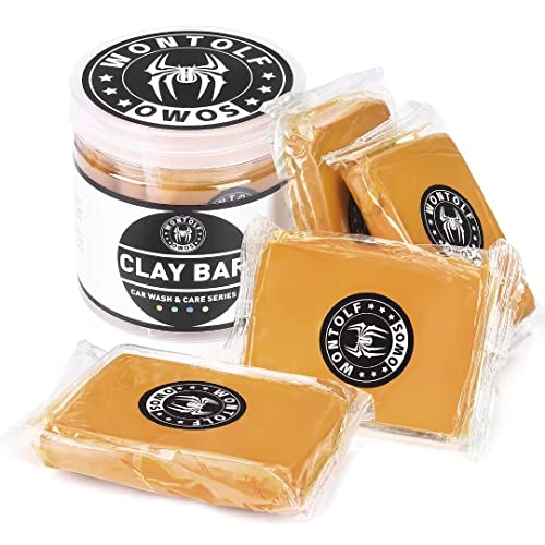 Wontolf Car Clay Bar 4 Pack 100g Premium Grade Clay Bars Magic Clay Bar Cleaner Auto Wash Bars Car Detailing Kit with Washing and Adsorption Capacity