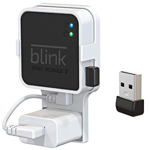 64GB USB Flash Drive and Outlet Mount for Blink Sync Module 2, Save Space and Easy Move Mount Bracket Holder for Blink Outdoor Indoor Security Camera System, Without Messy Wires or Screws