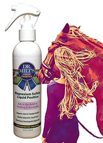 Dr. Milt's Horse Topical Epsom Salt Pain Relief Ointment Rub: Poultice and Liniment Spray. 1-8oz Spray