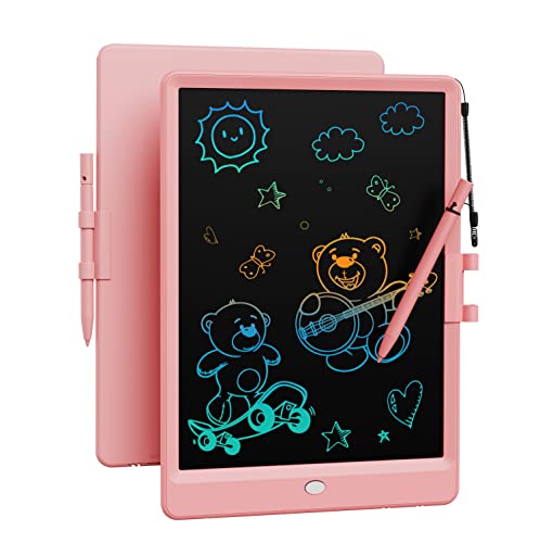 Bravokids Toys for 3-6 Years Old Girls Boys, LCD Writing Tablet 10 Inch Doodle Board, Electronic Drawing Tablet Drawing Pads, Educational Birthday Gift for 3 4 5 6 7 8 Years Old Kids Toddler (Pink)