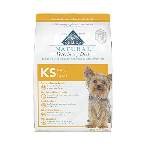 Blue Buffalo Natural Veterinary Diet KS Kidney Support Dry Dog Food, Chicken 22-lb bag