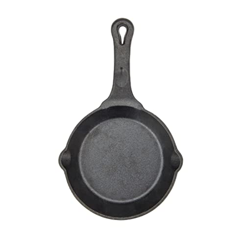 Winco Commercial-Grade Cast Iron Skillet with Handle, 6"