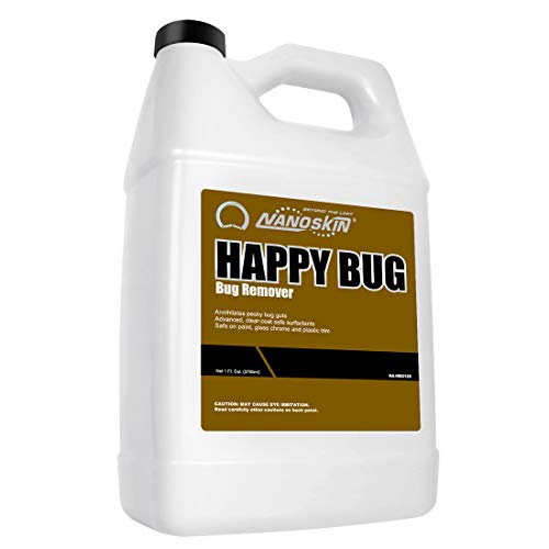 Nanoskin HAPPY BUG Bug and Tar Remover 1 Gallon - Car Wash Exterior Cleaner & Degreaser to Break Down and Remove Bugs, Tar, Tree Sap and Tough Stains | Safe for Cars, Trucks, Motorcycles, RVs & More