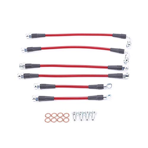 Power Stop BH00040 Stainless Steel Brake Hose Kit- Front & Rear