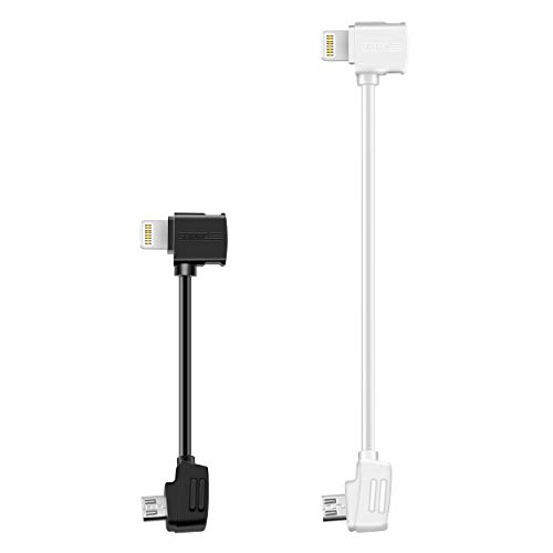 STARTRC 11.8inch and 3.9inch Lightning Data Cable to Micro USB MFI Certified for DJI Mini SE/Mavic Mini/Mavic 2 Pro&Zoom /Mavic Air /Spark Controller Accessories ,Tablet Phone OTG Cables(2 Pack)