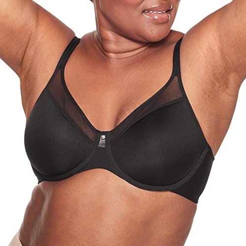 Bali Women's One Smooth U Ultra Light Illusion Neckline Underwire Bra, Black,38C