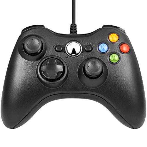 YUDEG Xbox 360 Wired Controller Gamepad Controller for Xbox 360(Black)