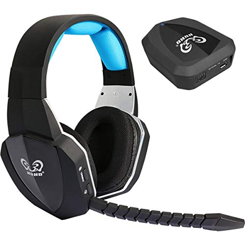 Wireless Optical USB Gaming Headset for PS4 PS3 Xbox 360 PC Computer Wired Headphones for Xbox one Over Ear Comfortable (Black)
