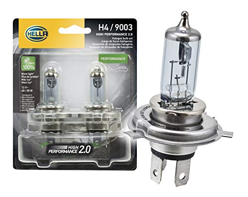 HELLA 9003 2.0TB High Performance Bulb, 12V, 60/55W, 2 Pack