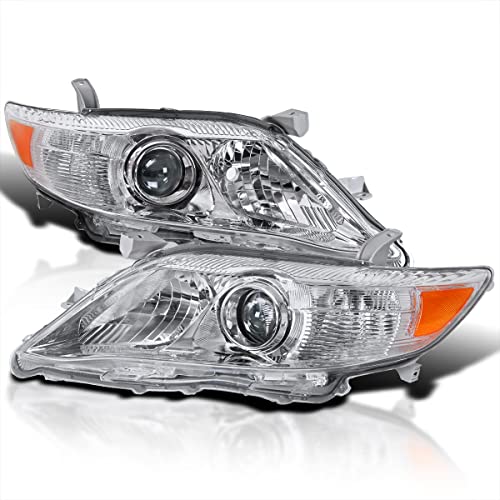 SPEC-D TUNING Clear Projector Headlights Compatible with 2010-2011 Toyota Camry All, Left + Right Pair Headlamps Assembly
