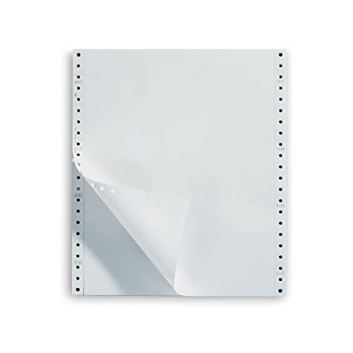 Staples Computer Paper, 9 1/2" x 11", Perforated, Blank White, 15lb, 3,200/Box