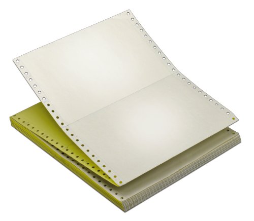 TOPS Continuous Computer Paper, 2-Part Carbonless, Removable 0.5 Inch Margins, 9.5 x 5.5 Inches, 3300 Sheets, White/Canary (55259)