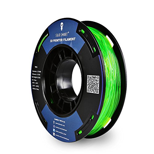 SainSmart - TPU-GRN-0.25KG1.75 SAINSMART 1.75mm 250g Flexible TPU 3D Printing Filament, Dimensional Accuracy +/- 0.05 mm (Green)