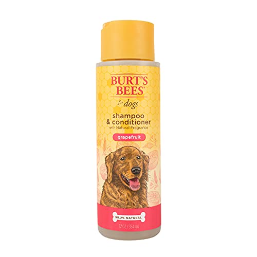 Burt's Bees for Dogs Shampoo & Conditioner with Natural Grapefruit Fragrance 2-in-1 Dog Shampoo & Conditioner - Cruelty Free, Sulfate & Paraben Free, pH Balanced for Dogs - Made in USA, 12 Oz