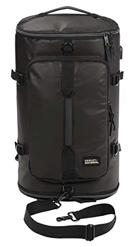 Harley-Davidson Water-Resistant Travel Hybrid Duffel Bag/Backpack - Black