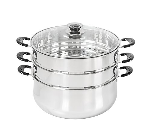 Concord 30 CM Stainless Steel 3 Tier Steamer Pot Steaming Cookware - Triply Bottom